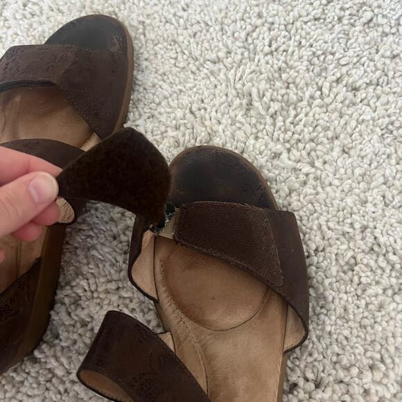 Beautifeel Brown Two Strap Sandals Size 40 - Picture 9 of 11